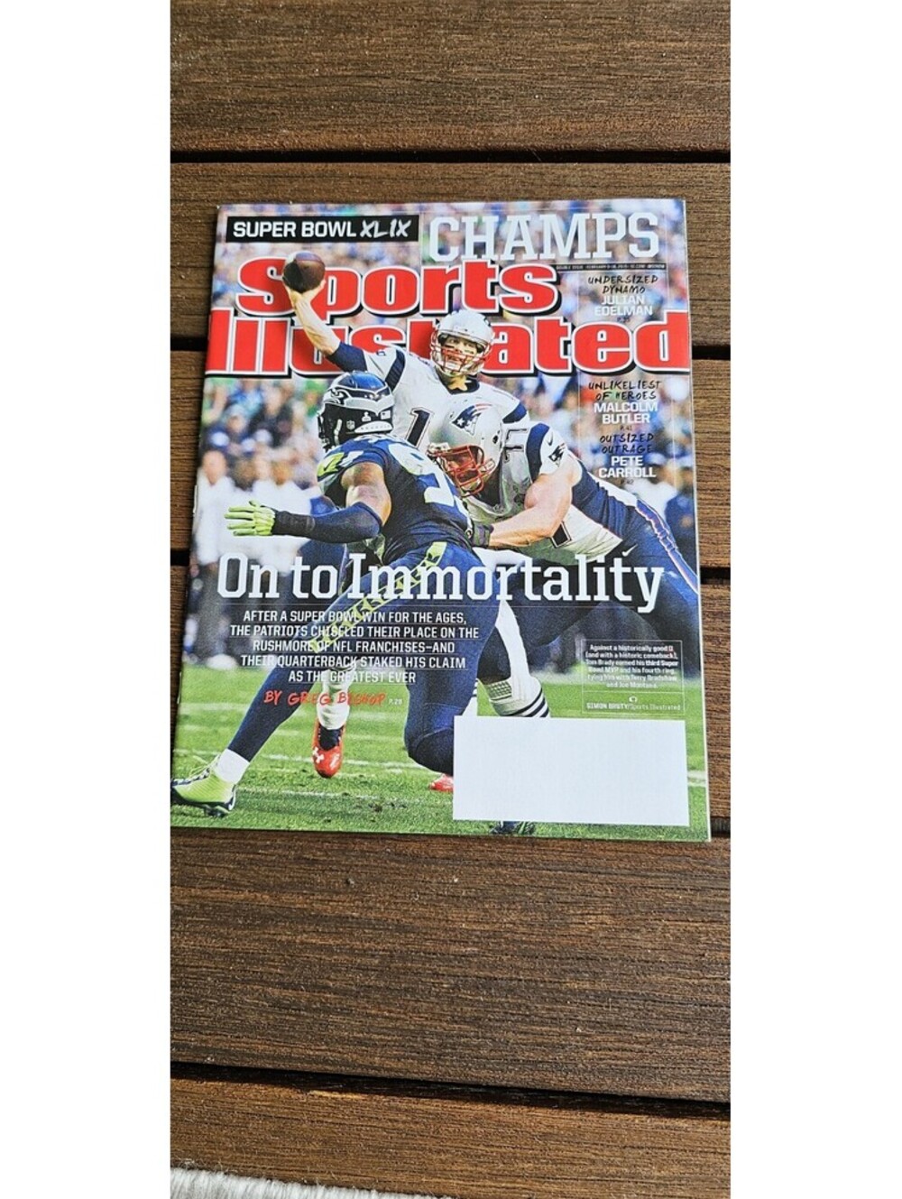 February 2015 Sports Illustrated Tom Brady New England Patriots Onto Immortality